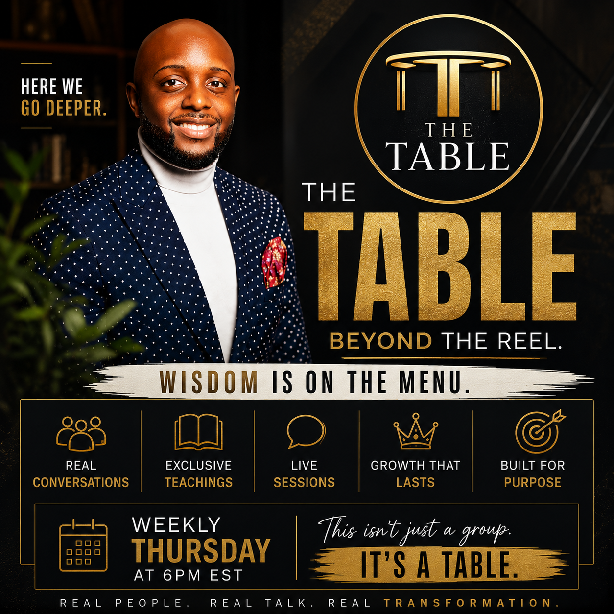 The Table — Beyond The Reel. Weekly Thursdays 6PM EST with Fred Joe Jones.